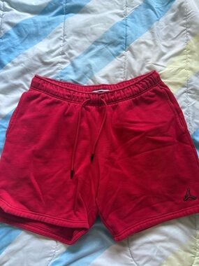 Jordan Red Men's Athletic Shorts with Drawstring